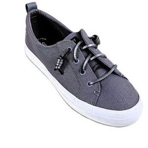 Sperry Grandeur Canvas Sneaker Women's Size 7 Gray NWOT SoFoam Lace Up Low Top